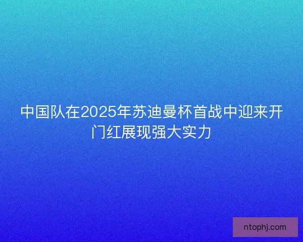 中国队在2025年苏迪曼杯首战中迎来开门红展现强大实力