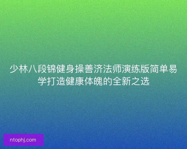 少林八段锦健身操善济法师演练版简单易学打造健康体魄的全新之选